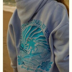 Pink Palm Puff Hoodie